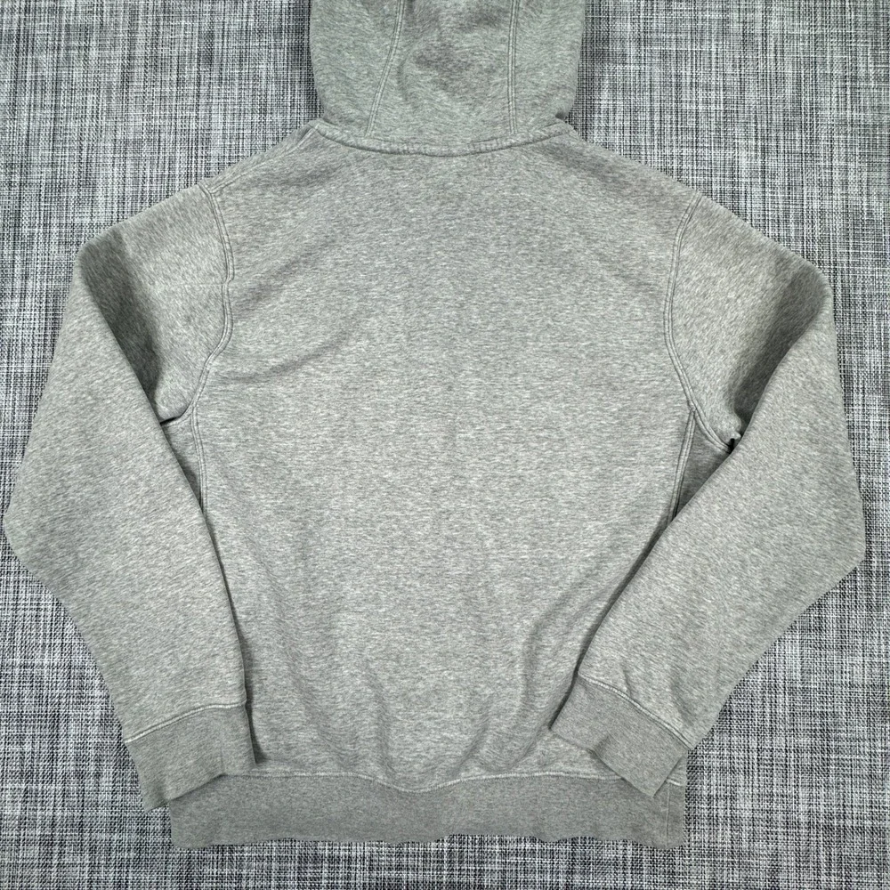 Nike Men's Small Gray Full Zip Fleece Hoodie Embroidered Swoosh Sportswear